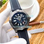 High Replica Breitling Avenger D-Blue Dial Grey Bezel  Black Nylon Canvas Strap Watch 43mm